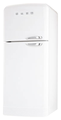 Отдельностоящий двухдверный холодильник Smeg FAB50LWH Серия Стиль 50-х гг.